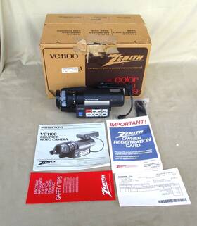 Zenith Vc1100 Model Color Video Camera With Owners Manual And Box Untested