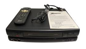 Zenith Vr4255hf Vhs Player Vcr Recorder Stereo Mo#vr4255hf With Remote Cables And Manual