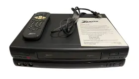 Vr4255hf Zenith Vhs Player Vcr Recorder Stereo Mo#vr4255hf With Remote Cables And Manual