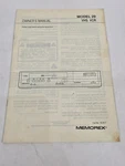 Memorex Model 29 Vhs Vcr - Owners Manual Original Good. Price: $14.00.