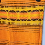Vtg 70 Orange Woven Curtains 4 Flat Panel Drapes Hook Belt Mcm Boho Sunset Used. Price: $260.81.