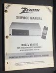 Zenith VR4100 Service Manual Video Cassette Recorder With Remote Original Good. Price: $39.99.