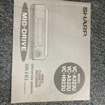 Sharp VC-A323U VC-A522U VC-H922U Vhs Vcr Video Player Owners Manual Original Very. Price: $22.50.