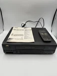 Jvc HR-A41U Vcr W/ Remote & Manual Powers On Tape Stuck For Parts/repair. Price: $25.00.