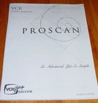 Proscan Model PSVR85 Video Cassette Recorder Vcr Instruction User's Manual Very. Price: $12.99.