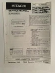 Hitachi VT-M170A/M171A/M171AW/M265A+ NO.431E-1 Video Cassette Recorder Manual Good. Price: $24.95.