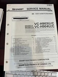 Sharp VC-H903U VC-H903C VC-H904U VC-H904C Vcr Repair & Service Manual Original Very. Price: $28.99.