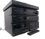 Sony HST-211 Stereo Component System Dual Cassette Deck + Turntable & Remote Used. Price: $129.00.