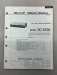 Sharp VC-581U Original Service Manual Free Shipping Good. Price: $14.00.