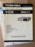 Toshiba V-S36 Beta Hi-fi Owner's Manual Ca 1983 And Other Quick Reference Sheets Very. Price: $25.00.