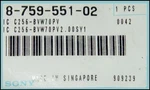 Sony BVW-70P Betacam Sofware Version BVW70PV2.00SY1 P/n 8-759-551-02 New. Price: $10.20.