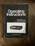 Vintage Panasonic Omnivision PV-3720 3720-B Vhs Vcr Operating Instructions Good. Price: $24.99.