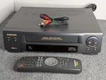 Samsung Vcr Vhs Hq Recorder Playback VR3607 Hi-fi 4-HEAD; Tested Works W/ Remote Used. Price: $69.95.