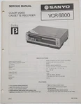 Sanyo VCR6800 Original Service Manual For Betamax Videocassette Recorder Very. Price: $18.95.