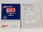 Zenith Vhs Vcr Operating Guide And Quick Reference VRD206 Free Shipping Good. Price: $8.95.