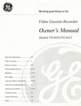Ge Vcr Owner's Manual VG4010/VG4013 1992 Japan Good. Price: $5.00.