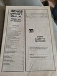 Model 934.55125590 Series Lxi Video Cassette Recorder Sears Owner Manual Like. Price: $8.00.