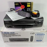 Citizen JVHS3989 Vcr Player Digital Tracking Box W/ Remote Tested Working Used. Price: $65.33.