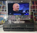 Quasar Vcr VHQ730 4-HEAD Video Cassette Recorder Tested W/ Av Cables No Remote Used. Price: $39.99.