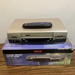 Rca Four Head Hi-fi Vcr VR637HF Works As Should With Remote Control Used. Price: $49.00.