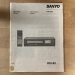 Vintage Sanyo Vhr 5206 Tape Vhs Player - Manual Only Used. Price: $12.00.