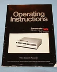 Panasonic PV-1620 Vhs Vcr Recorder Omnivision Operating Instructions Manual Vtg Used. Price: $14.89.