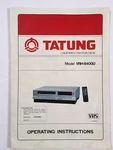 Tatung Video Cassette Recorder Manual VRH-8400U Operating Instructions Used. Price: $12.99.
