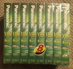 Panasonic Blank Vhs Lot Of Tapes 8HR T-160 Factory Sealed New Pack. Price: $120.00.