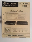 Hitachi VT-2010A/2050A NO.2588E Video Cassette Recorder Vcr Service Manual Good. Price: $24.95.