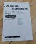 Operating Instructions Manual Panasonic Vhs NV-J31PX Video Cassette Recorder Vcr Very. Price: $9.99.