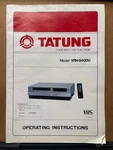 Tatung Owner Manual VRH-8400U Vcr Operating Instructions Video Cassette Recorder Good. Price: $12.98.