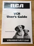 Rca VR648HF/VR712HF User's Guide Oem 2002 Very. Price: $21.99.