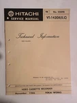 Hitachi VT-1430A NO.2509E Video Cassette Recorder Service Manual Good. Price: $24.95.
