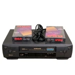 Samsung VR8559 Vhs Vcr Player Recorder W/ 2 Blank Tapes Tested Works No Remote Used. Price: $53.97.