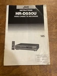 Jvc HR-D550U Video Cassette Recorder Original Operating Instructions Manual Acceptable. Price: $15.00.