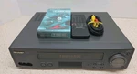 Sharp VC-H973U 4-HEAD Hi-fi Stereo Vcr Vhs Player W/ Remote + Blank Tape Tested Used. Price: $74.99.