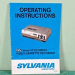 Sylvania VC2215BK01 Vhs Video Cassette Recorder Operating Instructions Manual Very. Price: $12.95.