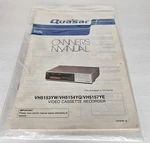 Quasar Vhs Owners Manual Video Cassette Recorder VH5153YW /VH5154YQ VH5157YE Brand. Price: $18.50.