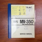 Vintage Teac MV-350 Video Cassette Recorder Service Manual W/technician Notes Unspecified. Price: $15.00.