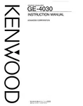 Kenwood GE4030 Equalizer Owners Instruction Manual Brand. Price: $19.24.