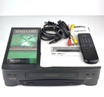 Sanyo Vhr 5215 Vhs Video Cassette Vcr Player With Remote & Av Cables Used. Price: $70.00.