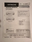 Hitachi VT-F370A/F371A/F372A/F375AW NO.4304E-1 Video Cassette Recorder Manual Good. Price: $24.95.