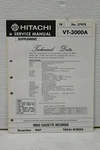 Hitachi Vcr VT-3000A Service Manual Supplement # 2797E Very. Price: $5.95.