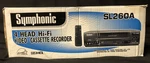 Symphonic Vcr SL260A Vhs Video Cassette Player Recorder W/ Remote Box Manual Used. Price: $69.99.