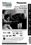 Panasonic PV-D4754S Vcr Owners Instruction Manual Brand. Price: $22.24.