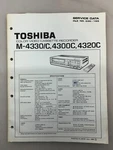 Toshiba M-4330 4300 4320 Original Service Manual Free Shipping Good. Price: $14.00.