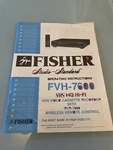 Fisher Studio Standard FVH-7600 Vhs Video Cassette Recorder Manual Used. Price: $8.99.