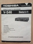 Toshiba V-S46 Video Cassette Recorder Owner's Manual Beta Good. Price: $17.99.