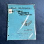 Sharp Video Cassette Recorder Service Manual VC-220 Used. Price: $43.00.