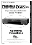 Panasonic PV-HD1000 Vcr Owners Instruction Manual Brand. Price: $22.24.